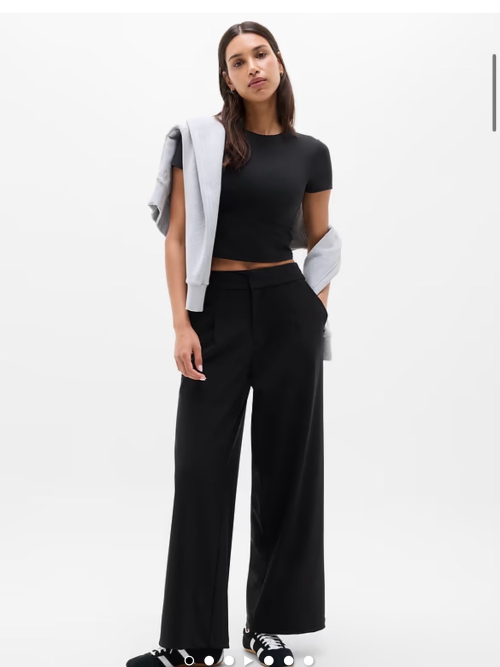 Athleta Pinnacle Black Wide-Leg Trousers